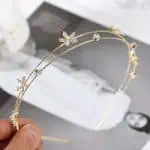 Serre Tête Doré Mariage 5