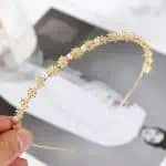 Serre Tête Doré Mariage 2