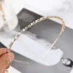 Serre Tête Doré Mariage 3